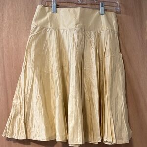 Banana Republic Gold A-Line Skirt